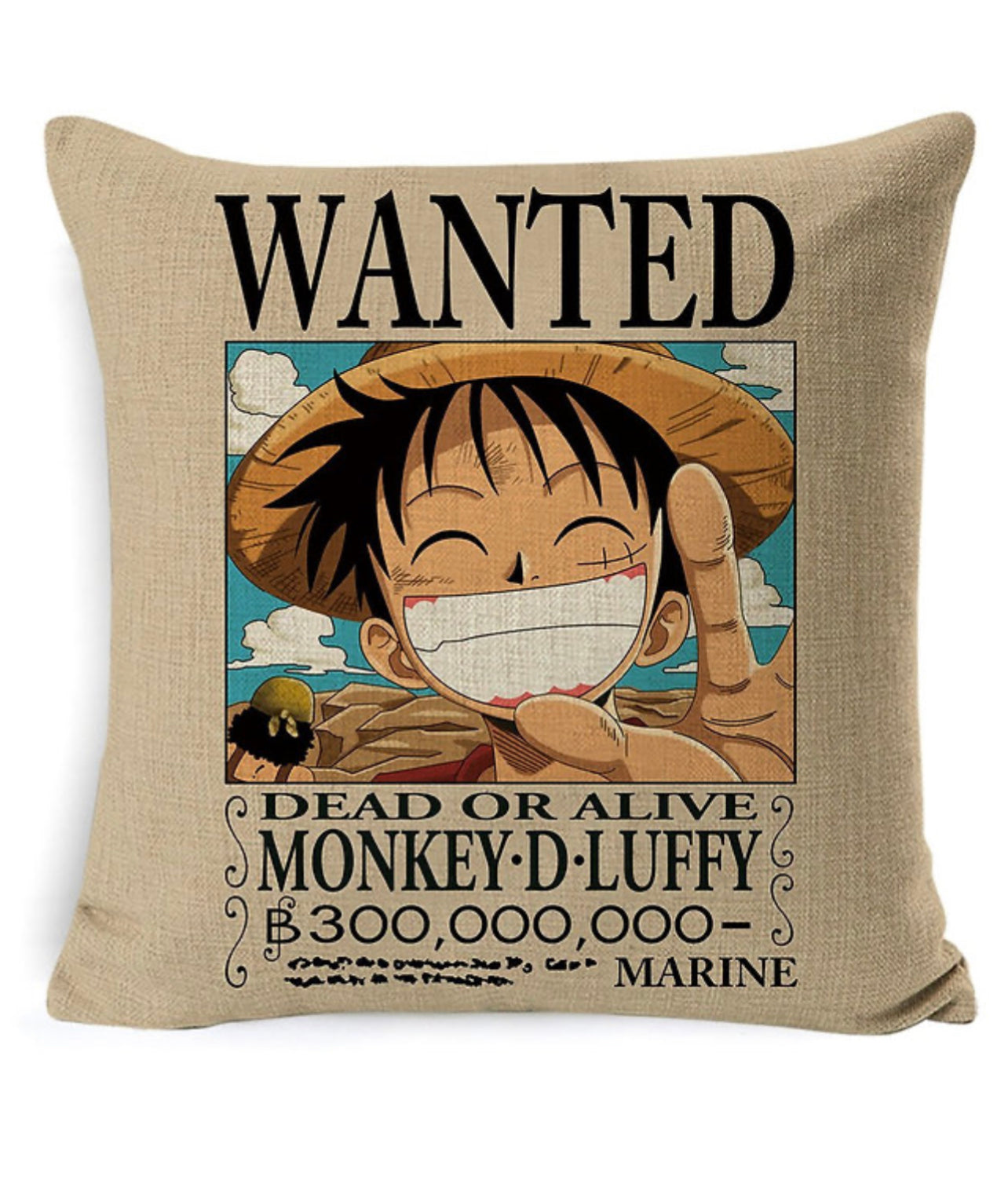 Luffy Wanted Poster Pillowcase